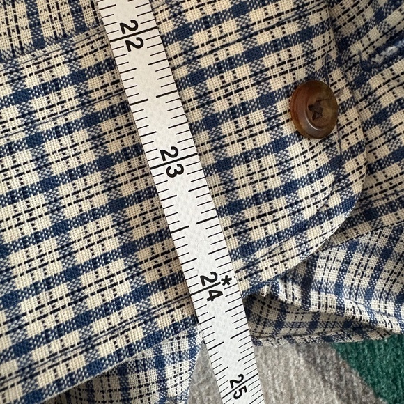 Vintage Men’s Pendleton Plaid Shirt - White and Blue plaid - Picture 3 of 9